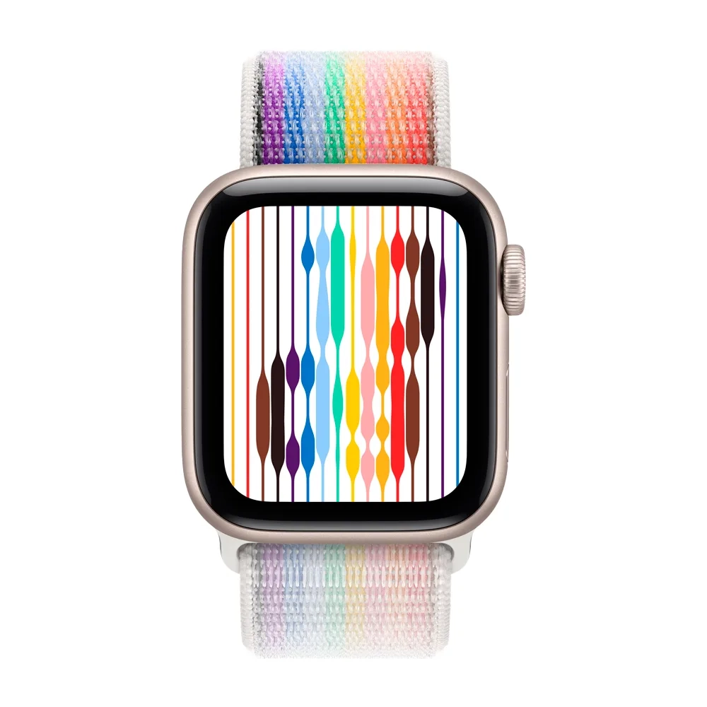 Умные часы Apple Watch SE 3 (2025) GPS, 40mm, Starlight Aluminium Case with Pride Edition Sport Loop