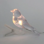Гирлянда для улицы «Волшебная птица» 3 м 5 ламп LED (10*7*3 см) прозрач.пров, 2 реж.,IP-55, Теплый белый (солнечная батарея)