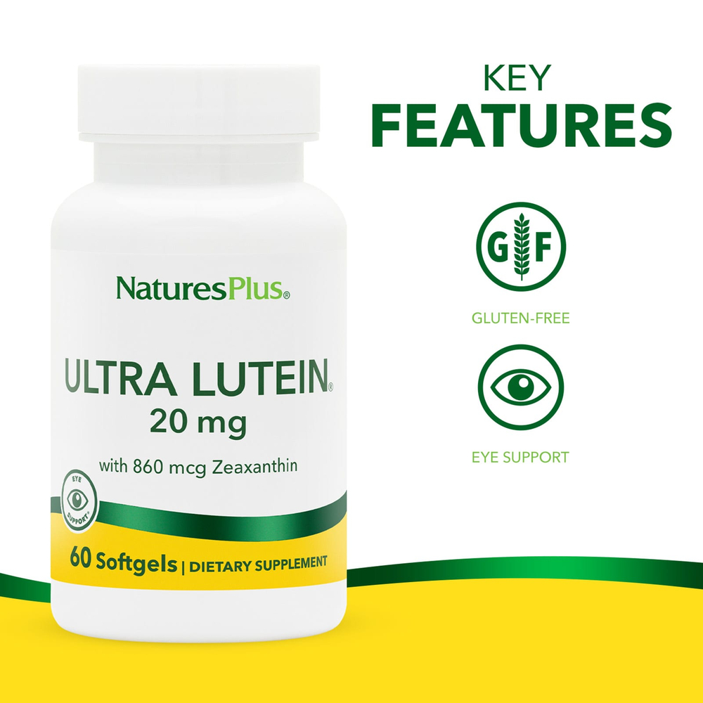 NaturesPlus, Ultra Lutein®, 20 мг, 60 капсул