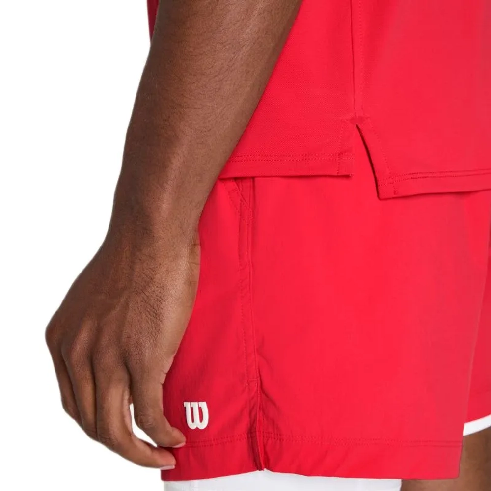 Мужское теннисное поло Wilson Challengers Technical - varsity red