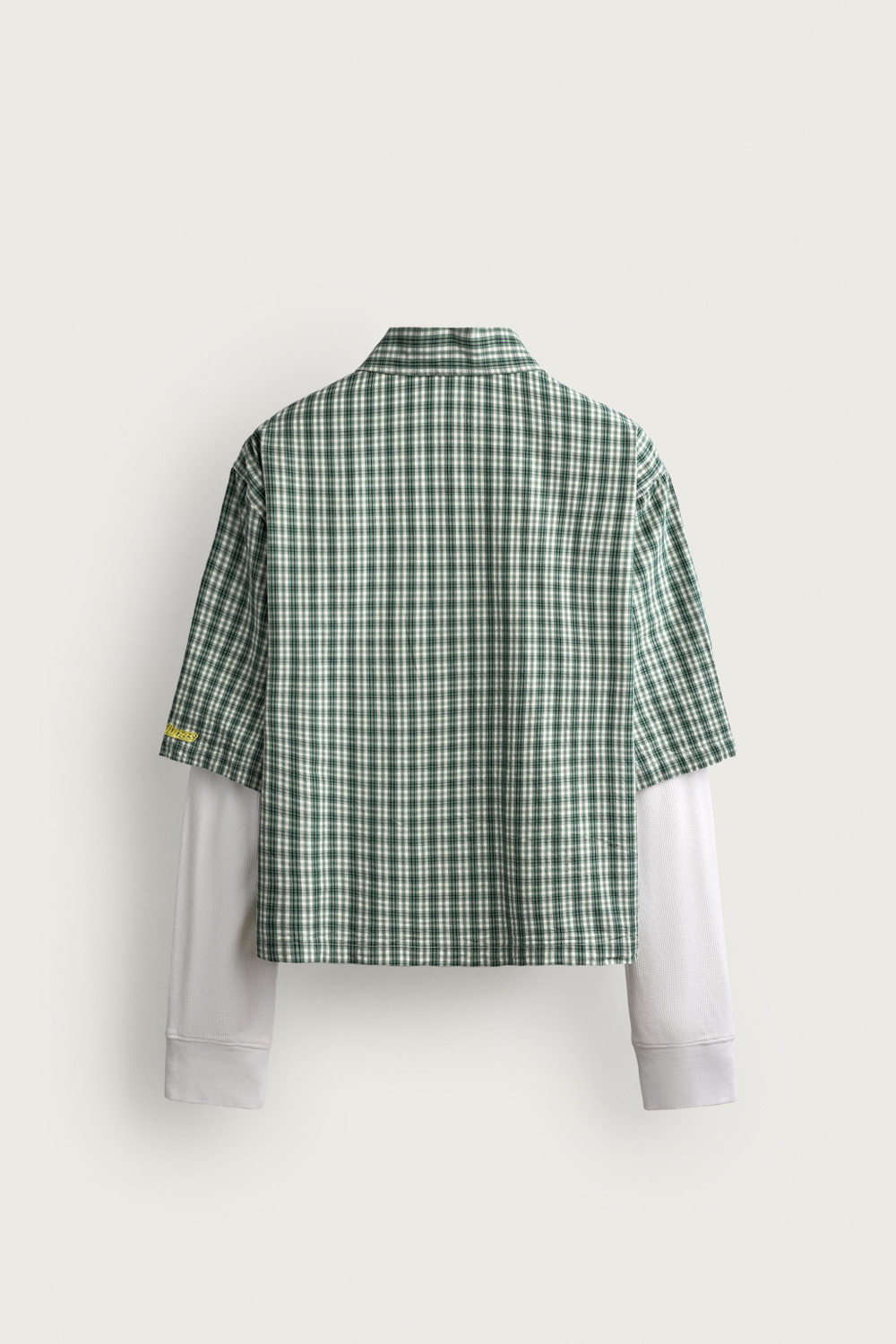 РУБАШКА В КЛЕТКУ С ЭФФЕКТОМ МНОГОСЛОЙНОСТИ — ZARA