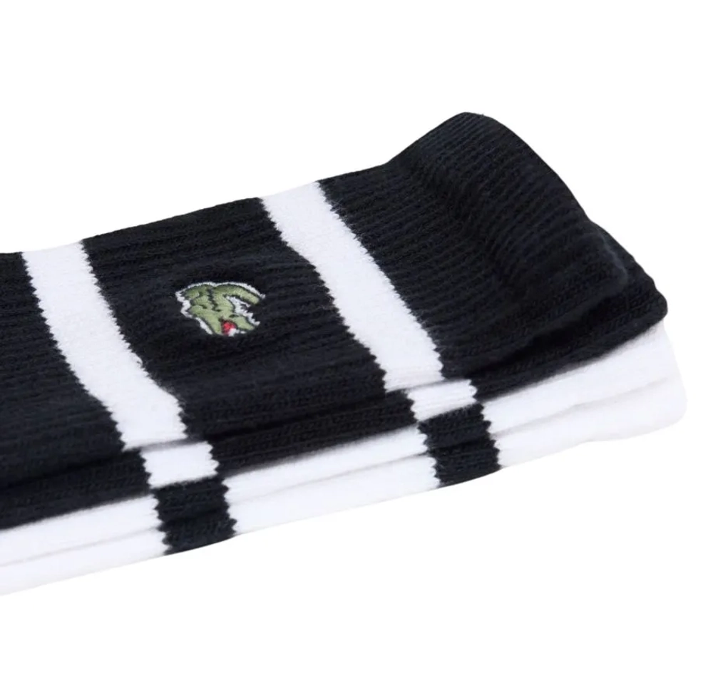 Теннисные носки Lacoste Striped 2P - black/white