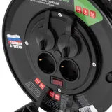 Удлинитель силовой на кабельной катушке, ПВС, 50 м, 4 розетки с крышкой, IP44, 16А, УХз16, Сибртех — фото 5