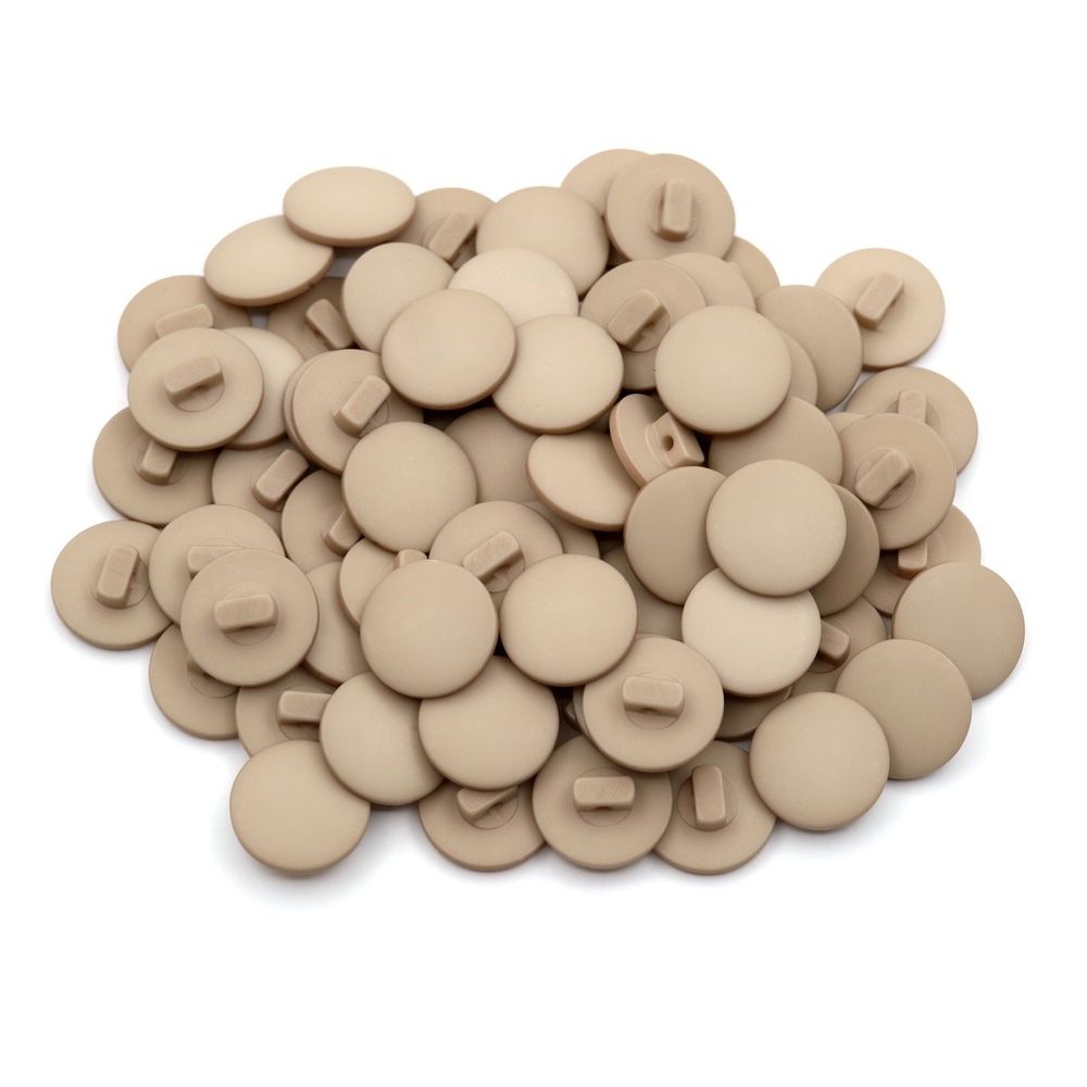 Пуговицы на ножке 24L=15 мм, (Beige (бежевый)) NE68, 72 шт