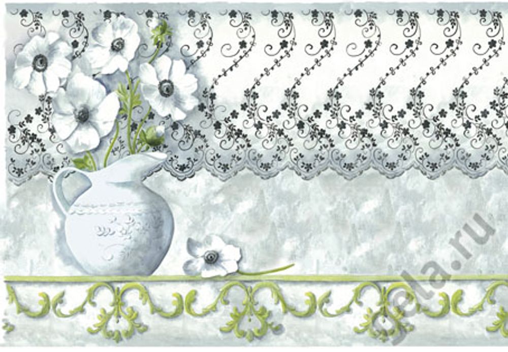 Бумага рисовая 48х33 см, Анемоны, Stamperia, 1 лист