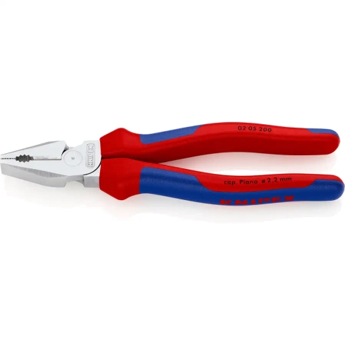 Плоскогубцы комбинированные особой мощности хромированные 200 мм Knipex 02 05 200