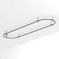 Основание ART-APRIORI-OVAL-ROD-200-4000x1000 (BK) (Arlight, IP20 Металл, 3 года) 048511