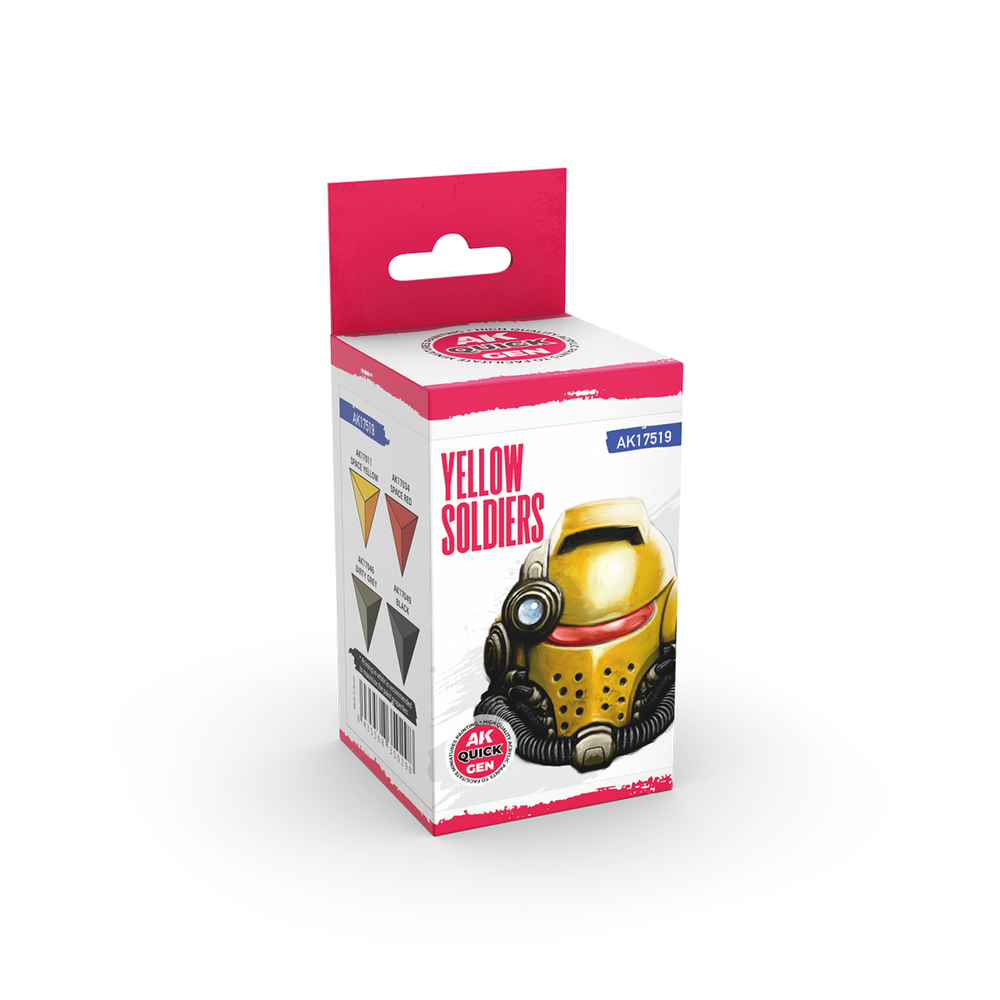 Набор акриловых красок AK Interactive - Yellow Soldiers - QUICK GEN Set