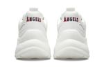 MLB Big Ball Chunky A Leather Slip Resistant Abrasion Resistant Low top Chunky Sneakers Unisex White Red