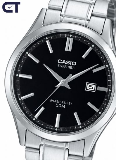 Casio MTS-115D-1A General часы наручные мужские — сапфировое стекло, стальной корпус и WR50