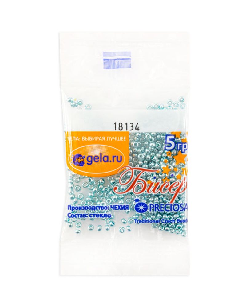Бисер Preciosa 10/0, 50 г (10 шт по 5 г), цв.18134 Бисер Preciosa 10/0, 50 г (10 шт по 5 г), цв.18134