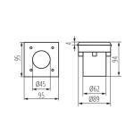 Грунтовый светильник GORDO N 1W CW-L-SR
