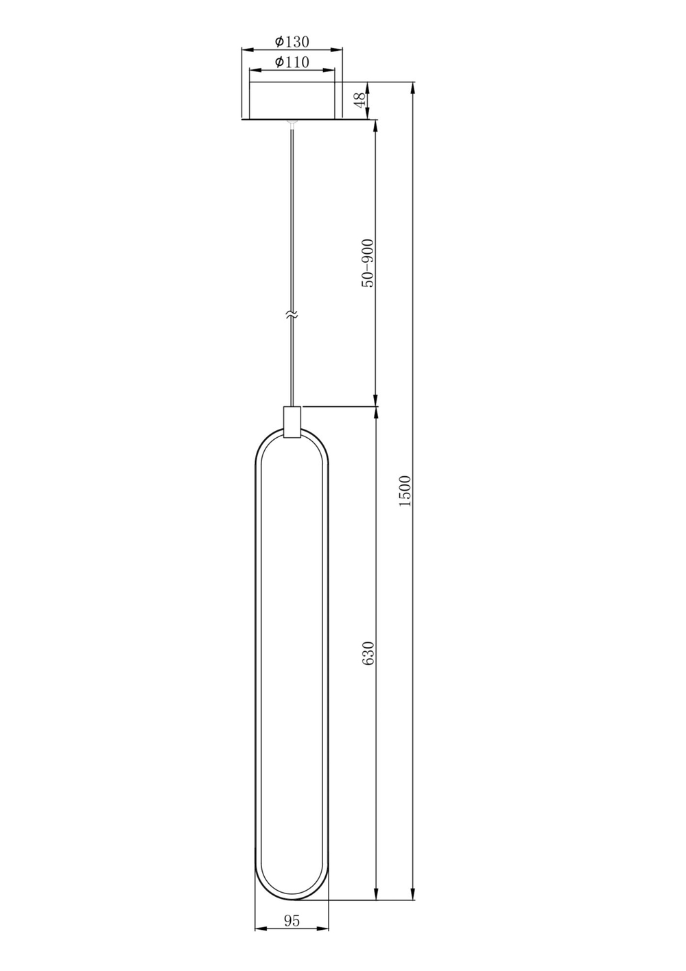 Подвесной светильник Maytoni MOD017PL-L13N