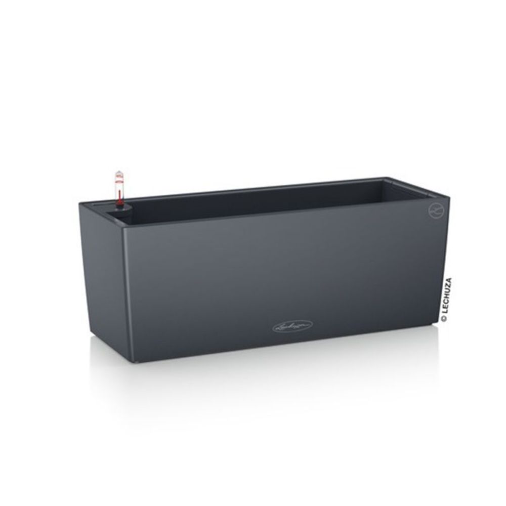 Кашпо Lechuza "Balconera Color Complete slate" (пластик), 50х19хН19 см