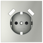 Накладка для розетки с заземлением и со шторками и 2хUSB type A Voltum S70 VLS000905