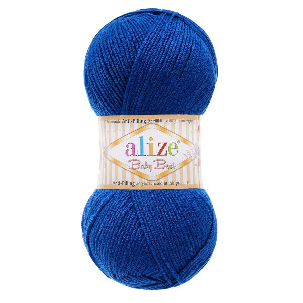 Пряжа Alize (Ализе) Baby Best / уп.5 мот. по 100 г, 240м, 141 василек A