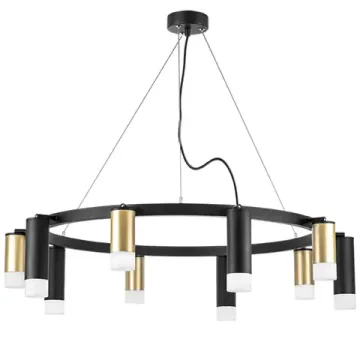 Люстра подвесная 10*GU10 LR0204058751 черный/золотой Rullo Lightstar