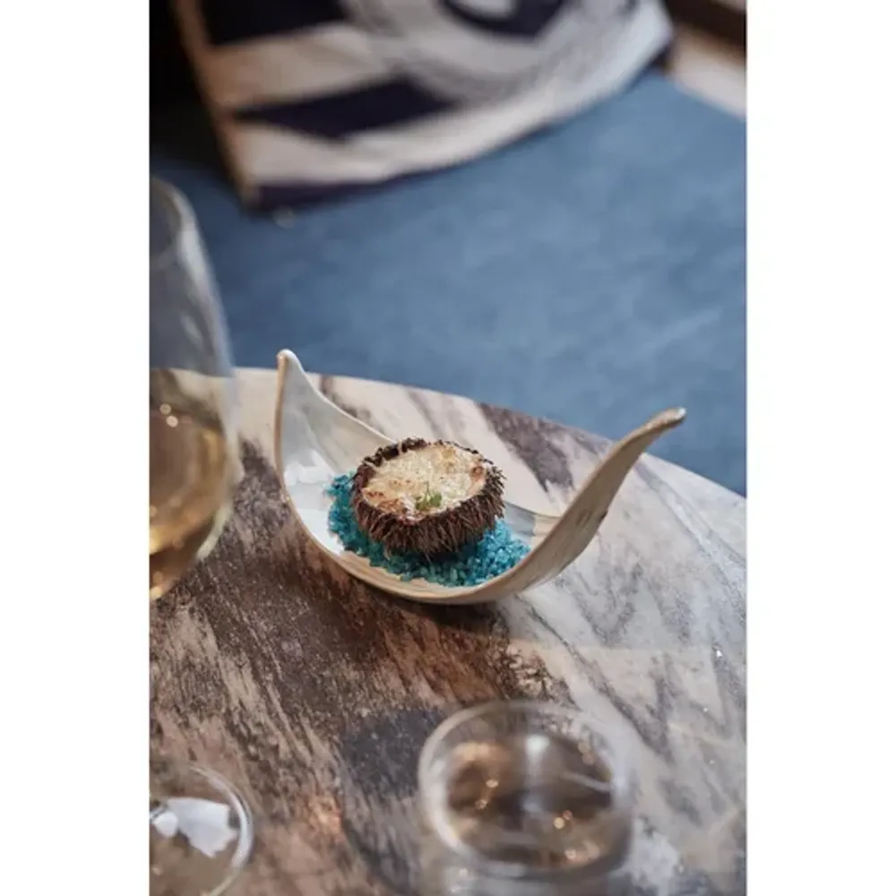 Блюдо для подачи 22*7,5 см h13 см для закусок Gray Leaf Frutti di Mare P.L. [1]