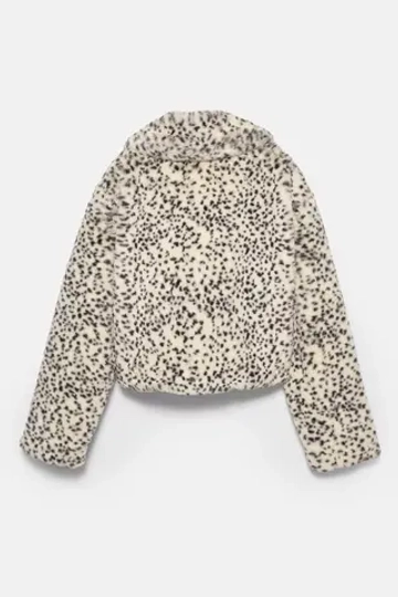 PULL&BEAR Шуба из искусственного меха с анималистическим принтом, разноцветный
