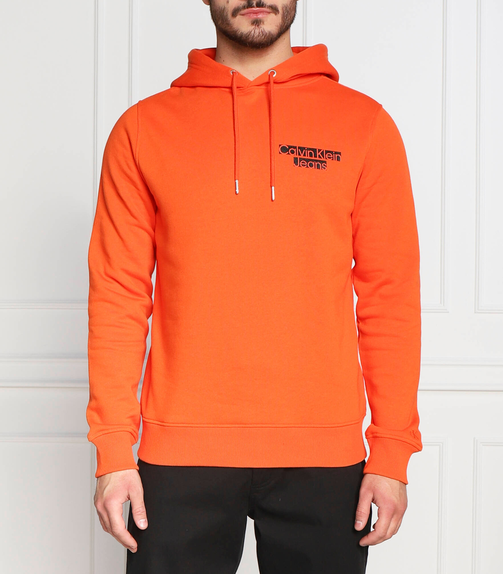 Худи seasonal blocked logo hoodie CALVIN KLEIN JEANS - оранжевый(J30J321904)
