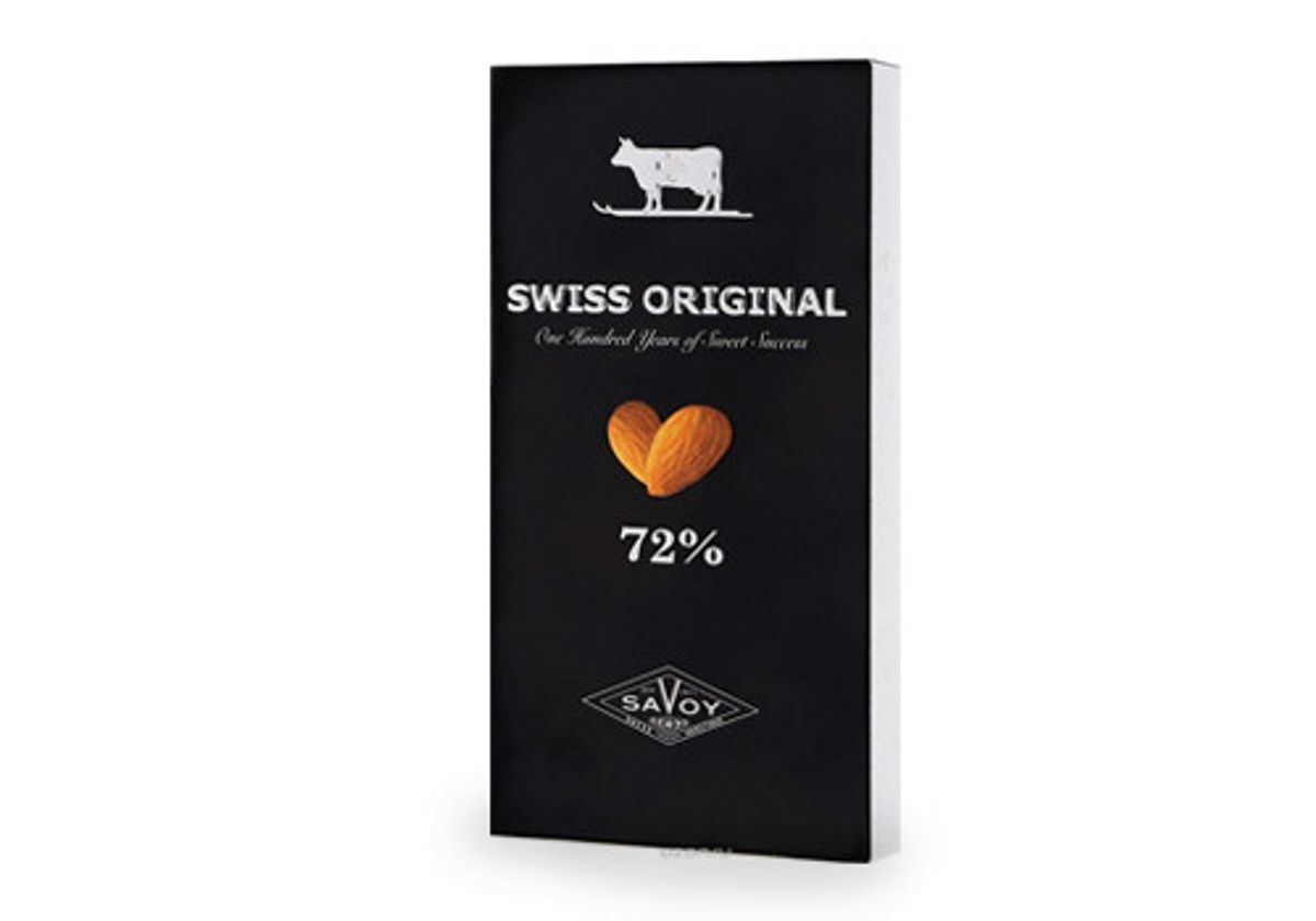 Горький шоколад с миндалём Swiss Original, 100г