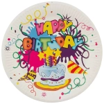 Набор бумажных тарелок "Happy Birthday" 23 см, 6 шт