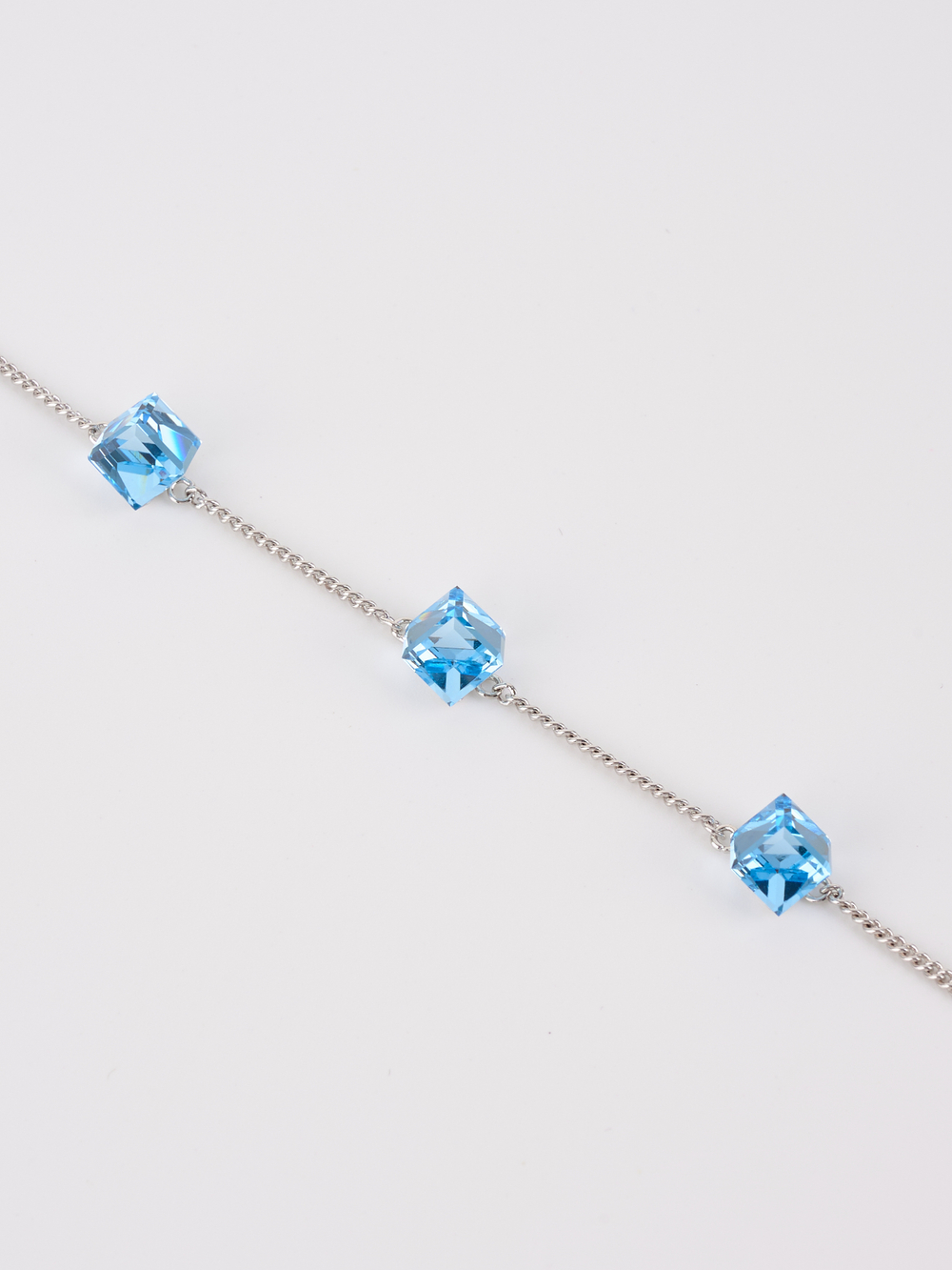 Браслет Миражи с голубыми кристаллами Swarovski