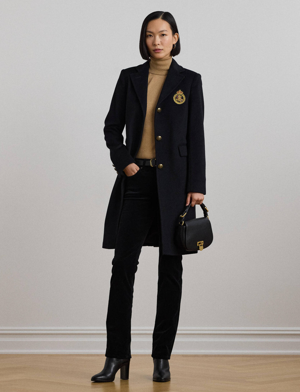 шерстяное пальто LAUREN RALPH LAUREN - черный(297958509)