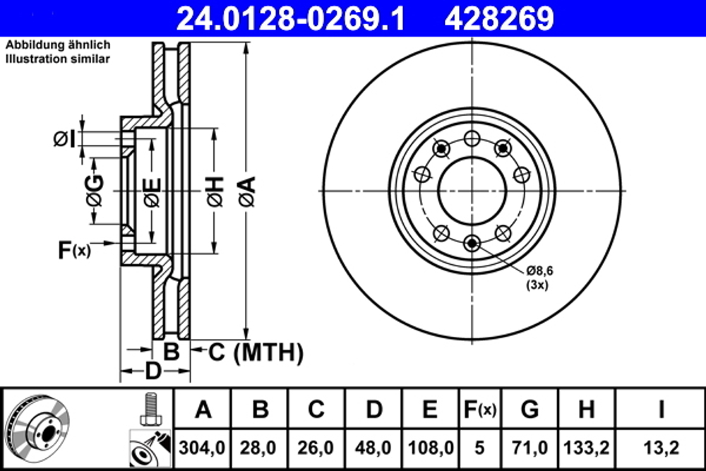 ATE - 24012802691-ATE - Brake Disc