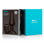 Большая черная вибропробка с эффектом римминга 16см b-Vibe Rimming Plug XL BV-016-BLK