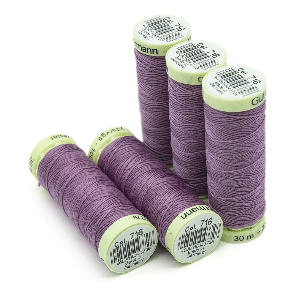 Нитки отделочные Gutermann Top Stitch 30 (30 метров), 5 кат. | 716 сиренево-розовый