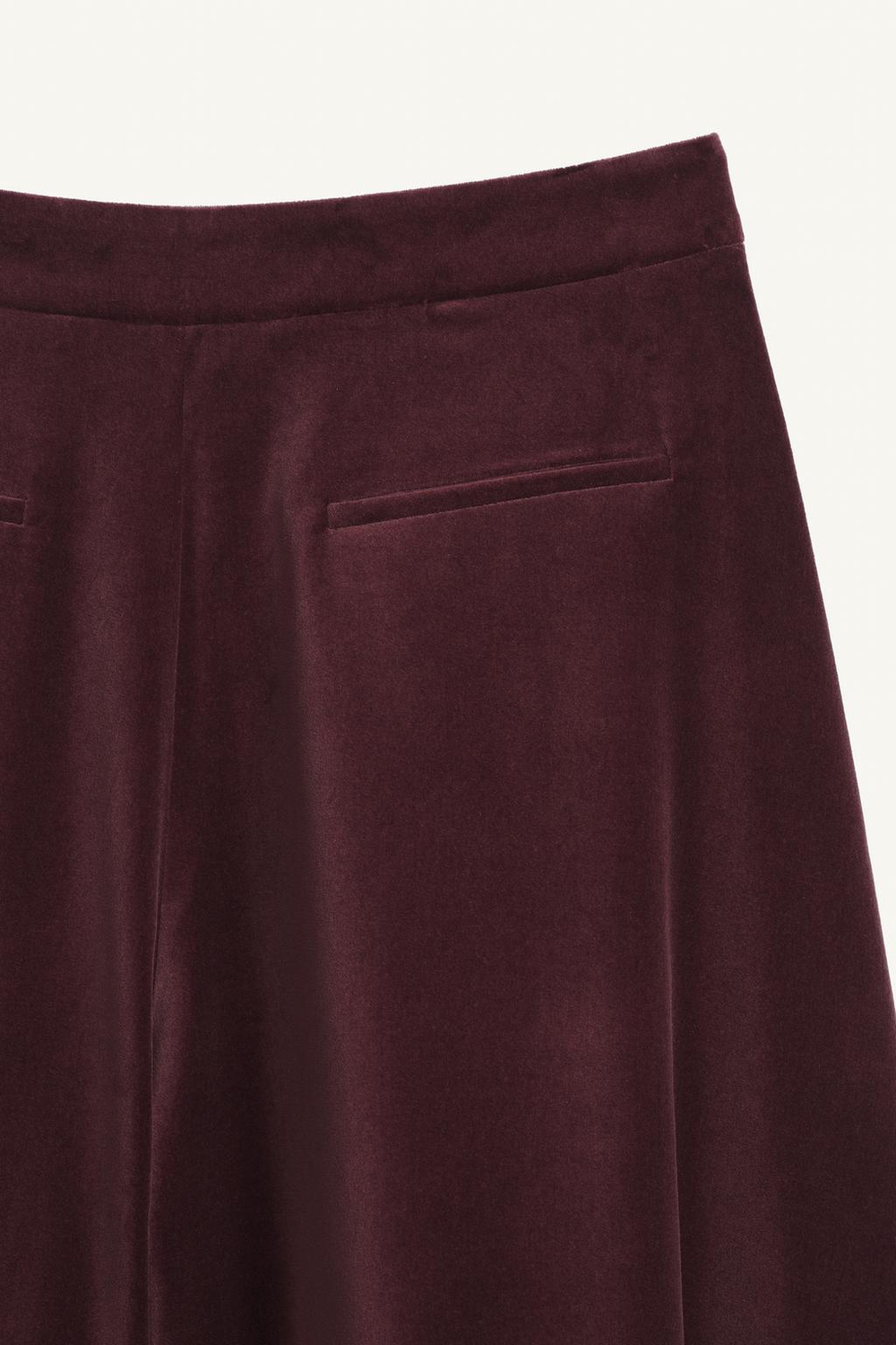 ZARA БАРХАТНЫЕ ШИРОКИЕ ШОРТЫ — LIMITED EDITION, БУРГУНДИ