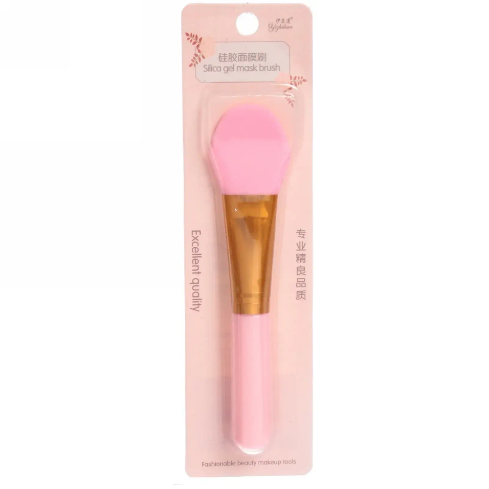 Кисть силиконовая для нанесения маски «Beauty», срезаная, микс 2 цвета, 14*3см