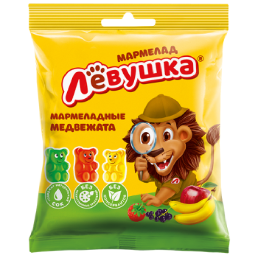 Мармелад жевательный Медвежата Левушка детям 35 гр