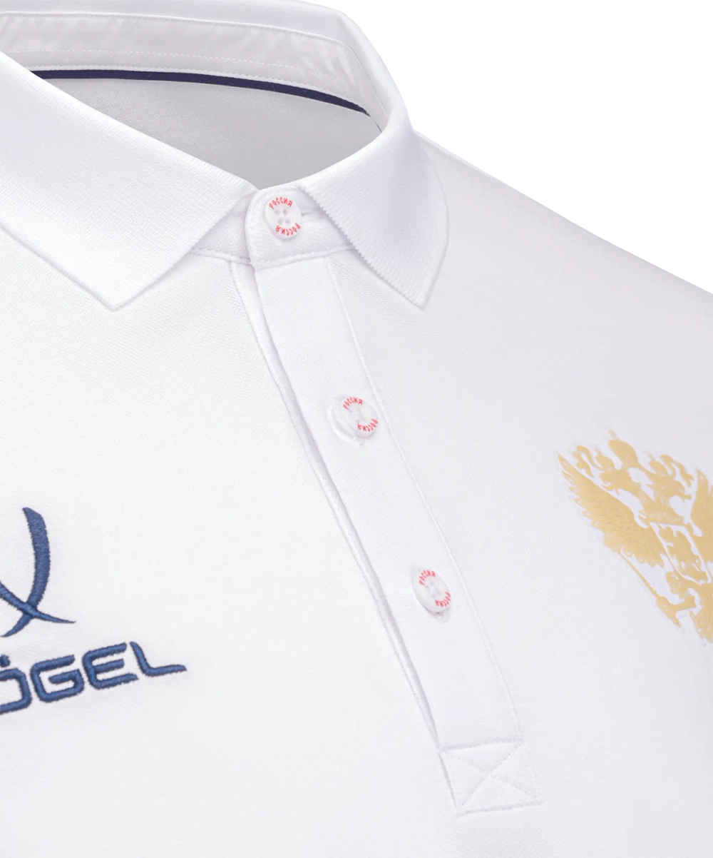 Поло парадное JOGEL NATIONAL PerFormDRY Classic Polo, белый