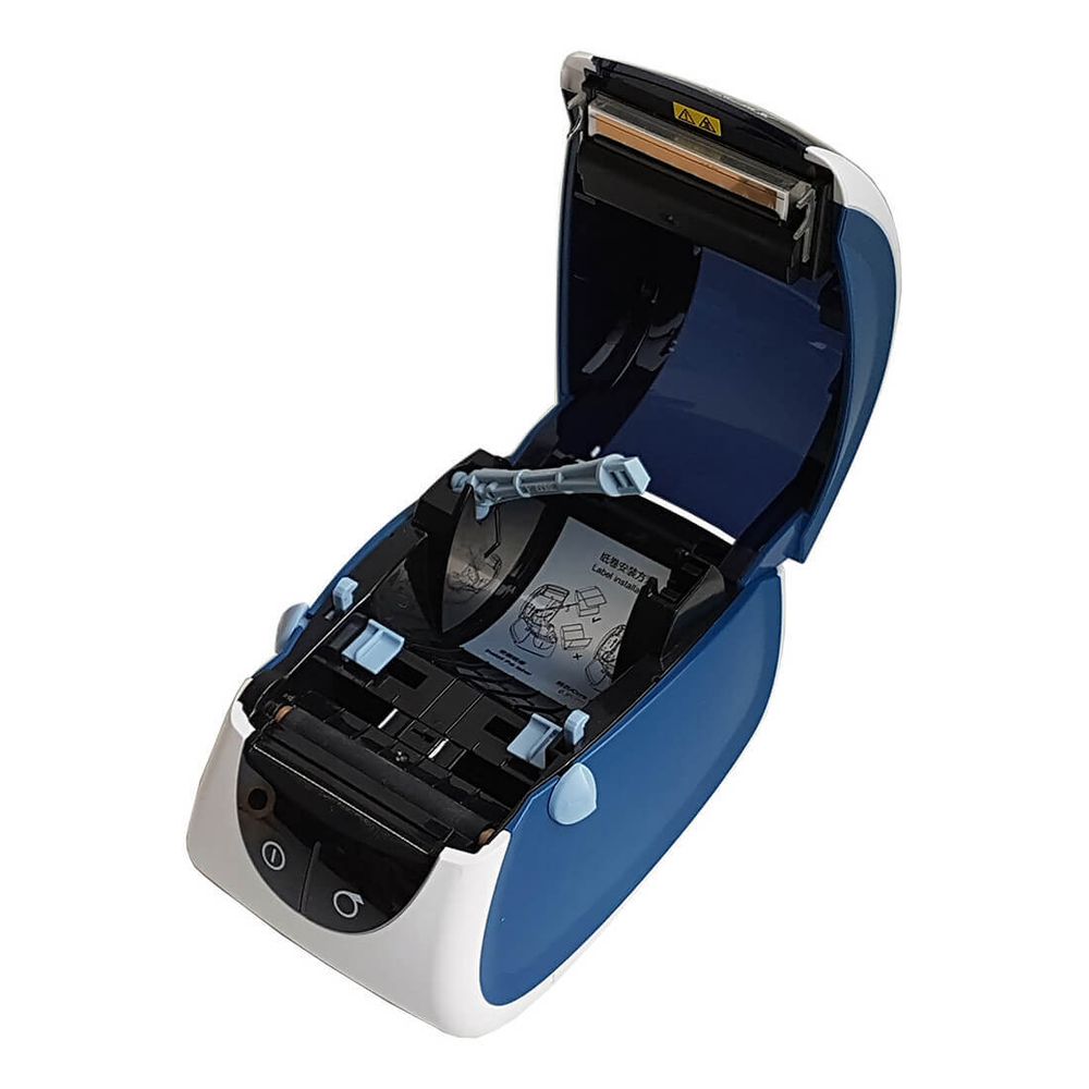 Термопринтер самоклеящихся этикеток MPRINT LP80 EVA RS232-USB White & blue