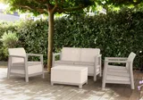 Keter Комплект мебели Сканди (Scandi Linea 2 Seater Set)  светло бежевый — фото 5