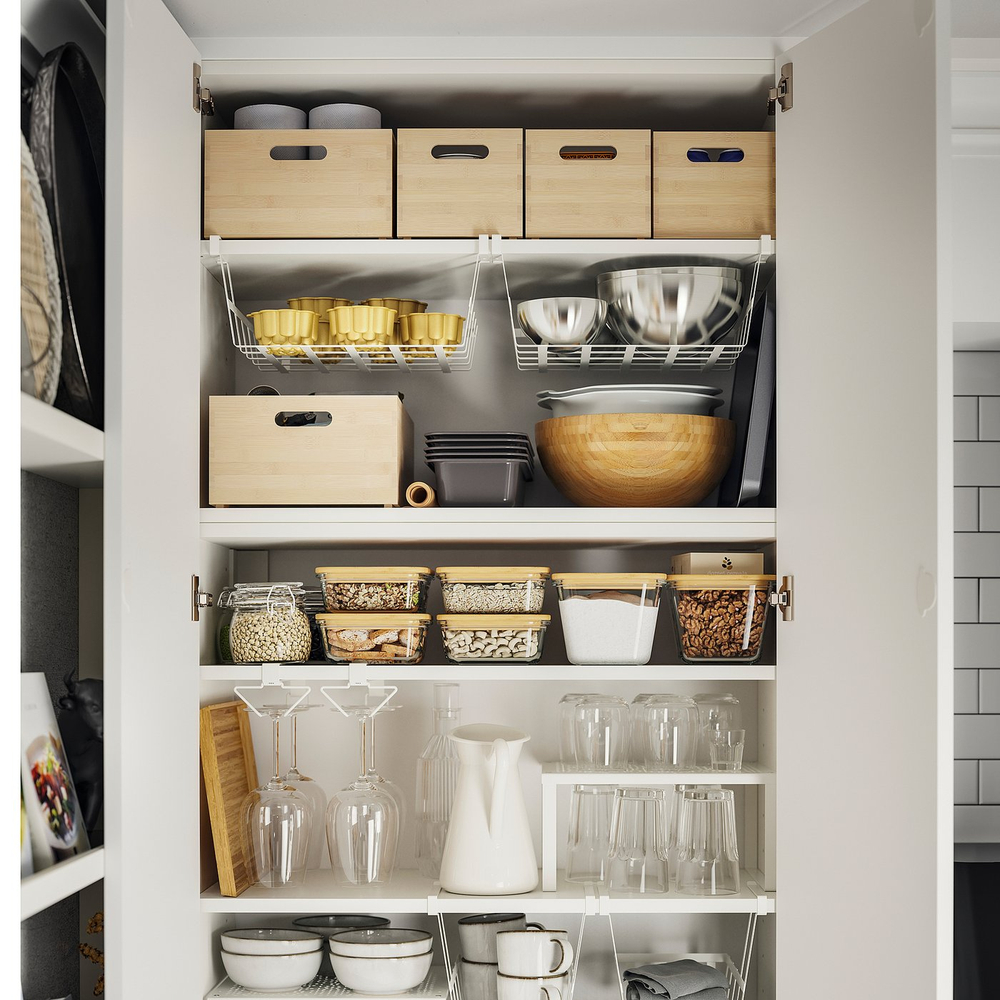 IKEA UPPDATERA  (ИКЕА УППДАТЕРА)  -  Контейнер - светлый бамбук 16х24х15 см