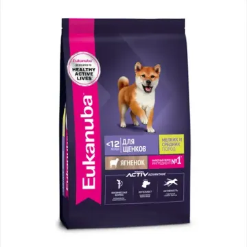 Eukanuba Сухой корм для щенков малых и средних пород, с ягненком 800 гр