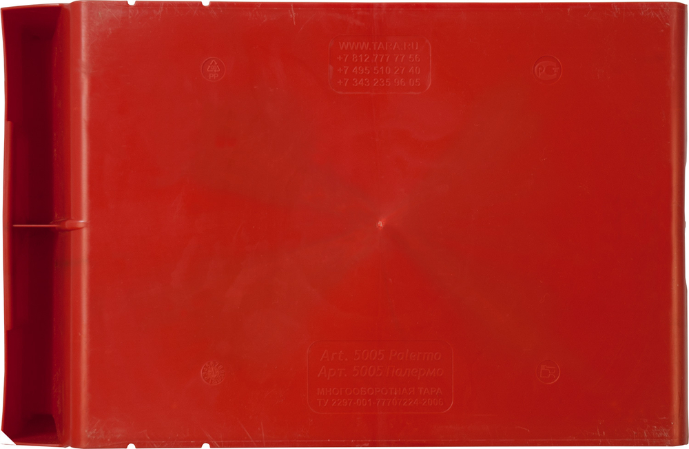 Ящик сплошной 500×310×200 мм, объем 31 л., арт.: 5005, красный, код: 10042