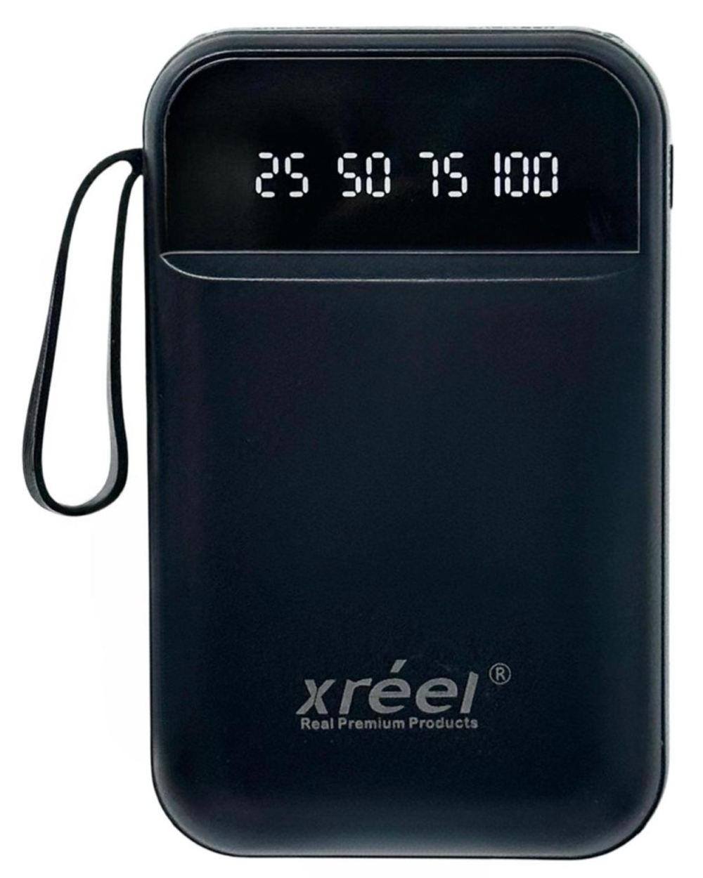 Powerbank Xreel 10000mAh 2USB/1USB-C с проводом Type-C/Lightning/Micro черный