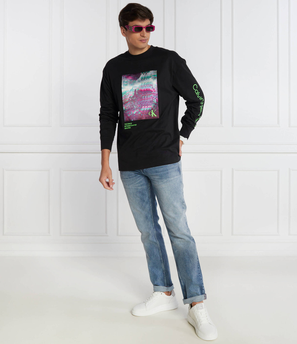 Худи HYPER REAL LANDSCAPE LS CALVIN KLEIN JEANS - черный(J30J324154)