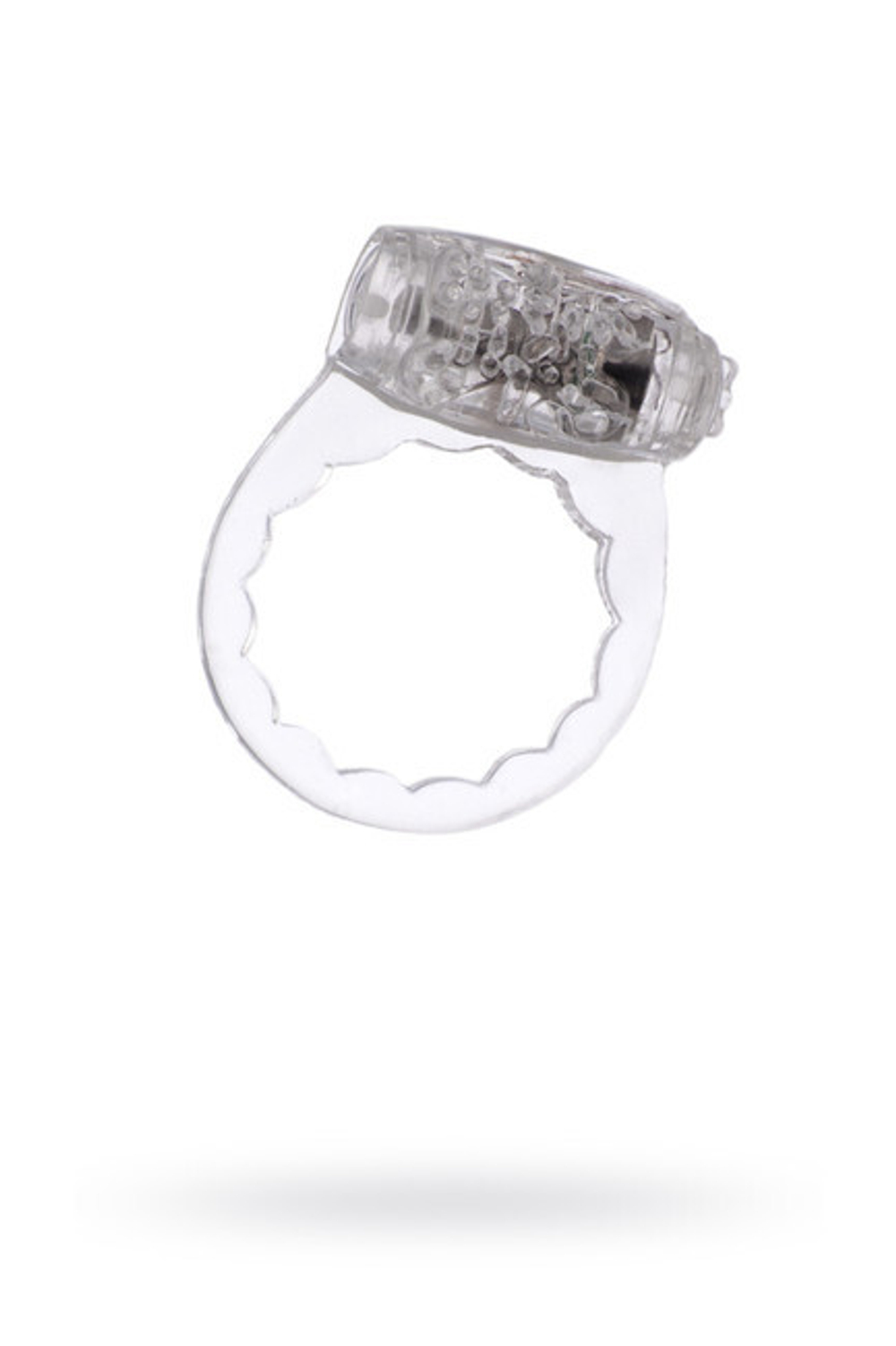 Стимулирующее виброкольцо тонкое Vibrating Ring (Цвет: прозрачный с розовым)