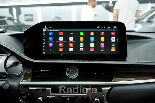 Магнитола для Lexus ES200, ES250, ES300h, ES350 2012-2018 (джойстик-мышь) - RDL-LEX-ES-High монитор 12.3" на Android 14, Быстрая, CarPlay, 4G SIM-слот