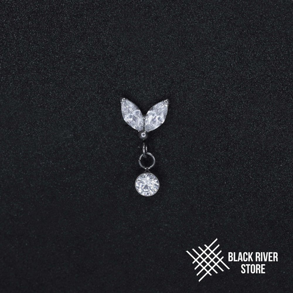 Pendant Double Marquise Round Crystal