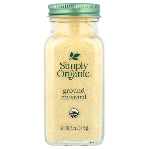 Simply Organic, молотая горчица, 75 г (2,65 унции)