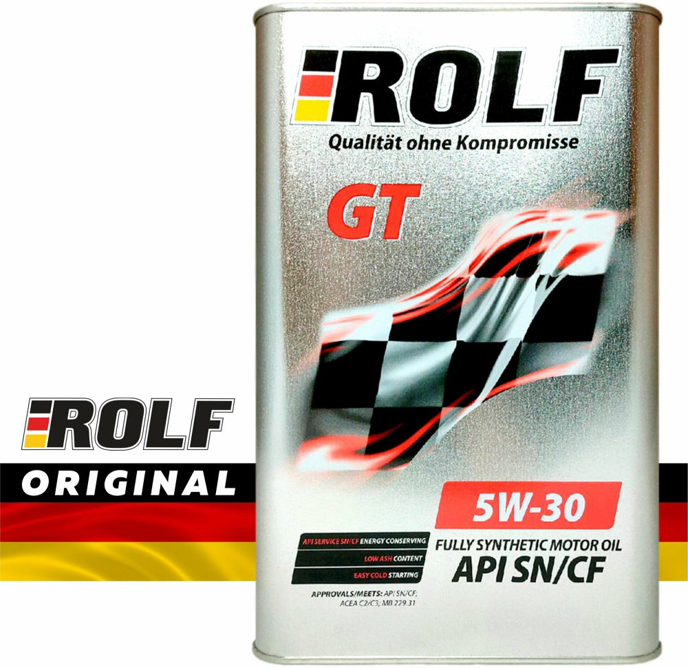 Масло моторное ROLF GT SAE 5W-30 API SN/CF синтетика 1л 322233