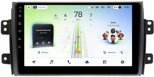 Магнитола для Suzuki SX4 2006-2014 - Teyes CC4L монитор 9" IPS, Android 14, Быстрая, Snapdragon 662, CarPlay, 4G SIM-слот