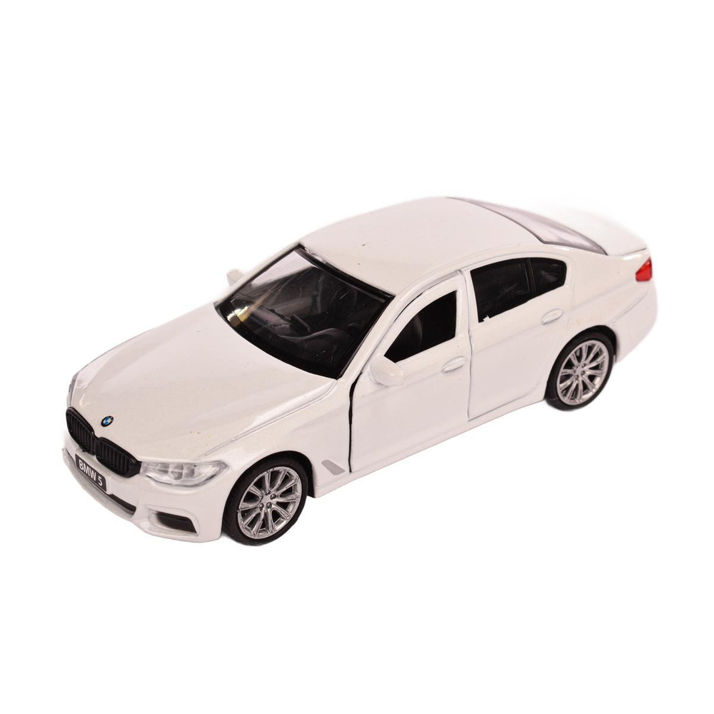 Модель ин. мет. "BMW 5-ER sedan M-Sport" 12см, двери, багаж, бел, коробка 5ER-12-WH (Технопарк)