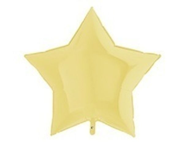 G Шар звезда 36" / 91 см Пастель Matte Yellow (желтый матовый макарунс) (БГ-150)